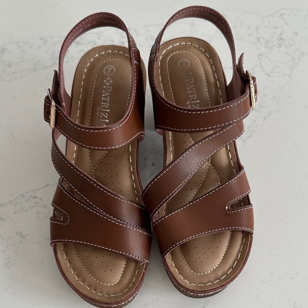 Brown Strappy heels Sandals Patrizia by Springstep women’s 7
